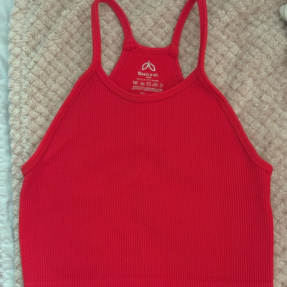 Colorful Ribbed Crop Tank Tops - Picture 3 of 6